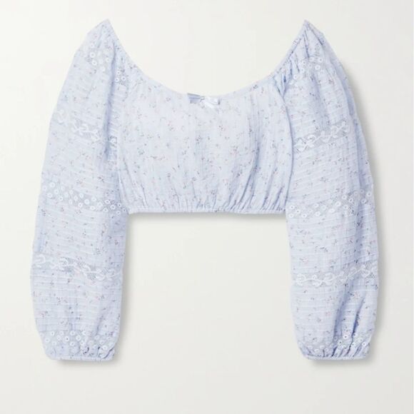 New! LoveShackFancy Cropped Top - Picture 2 of 7